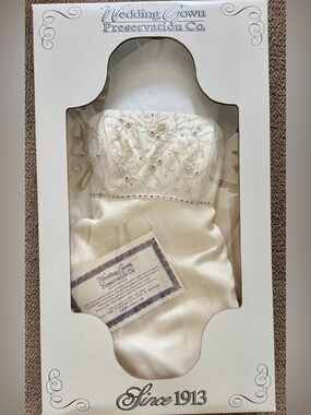 White Strapless Wedding Dress Display